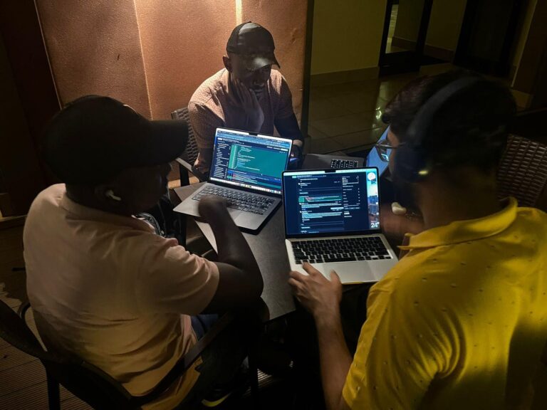 OpenMRS developers coding during the RFE Hackathon in April 2024